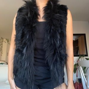 Black Fur Gillet size M